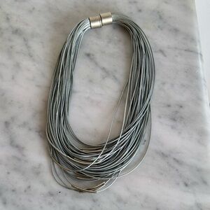 Elegant Silver Multi-Strand Necklace